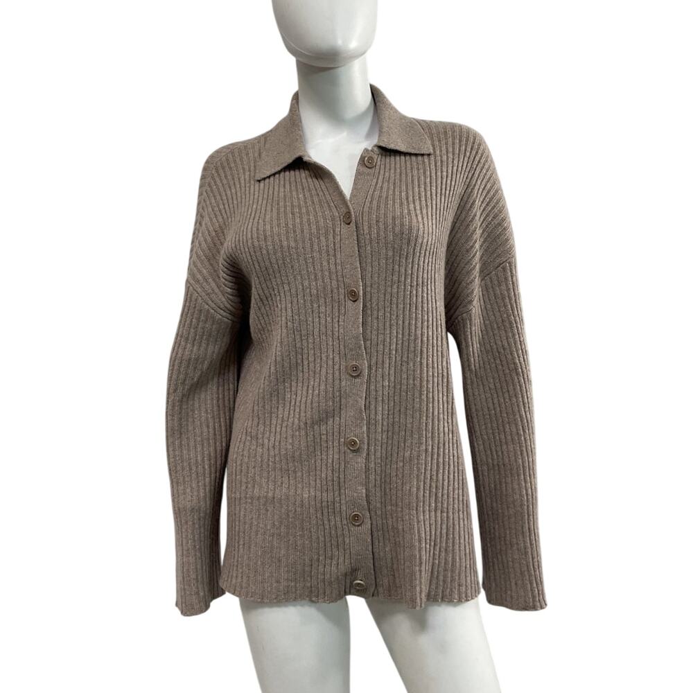 Reformation Cashmere Oatmeal Fantino Cardigan Size XS - Picture 2 of 6
